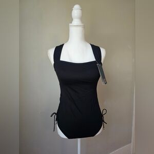 NWT Cache Coeur Black Maternity Ruched Swimsuit
